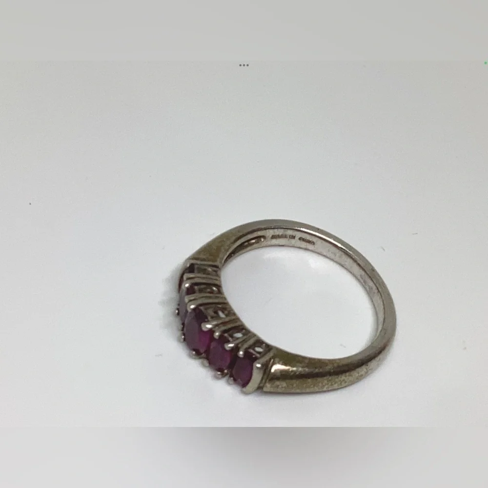 Y2K 925 Real Amethyst 5 Stone Faceted
